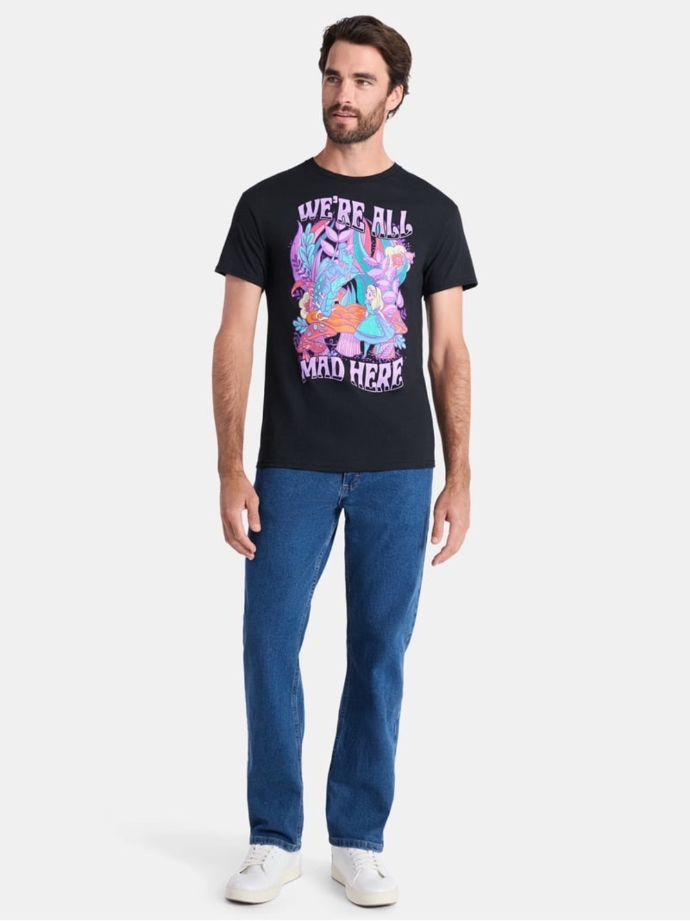 Alice in Wonderland, Men's & Big Men's Graphic Tee, All Mad Here - Picture 3 of 7